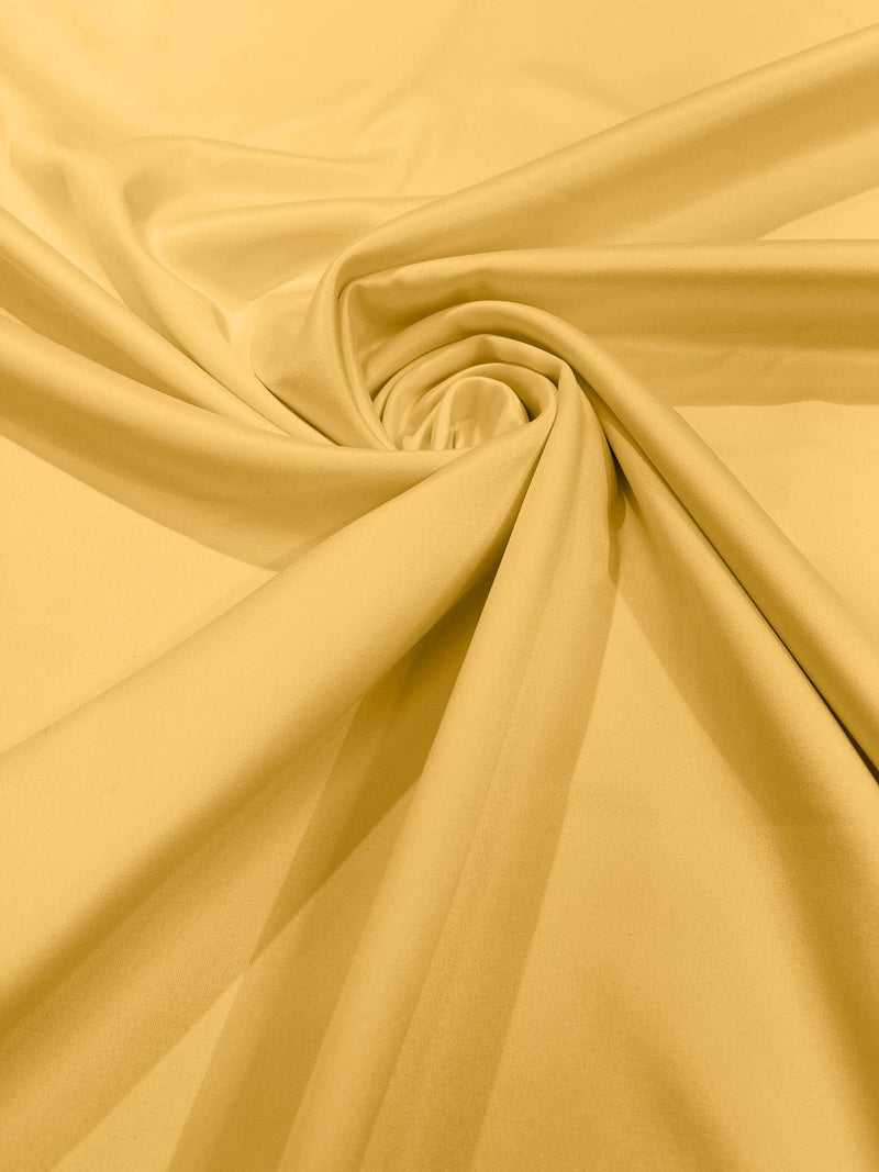 Matte L'Amour Satin - Canary - (Peau de Soie) Duchess Fabric For Bridal, Bridesmaid Dress By Yard