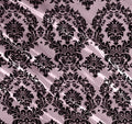 Flocked Damask Taffeta Fabric - Flocked Velvet Fancy Damask Design Taffeta Sold By Yard