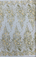 Glitter Floral Mesh, Glitter 3D Flower Sequin Fabric, Wedding Dresses & Quinseñera