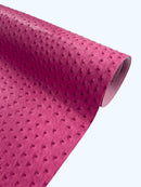 Candy Pink Ostrich Faux Leather Upholstery By The Yard, Ostrich Embossed Vinyl Leather 54" Wide