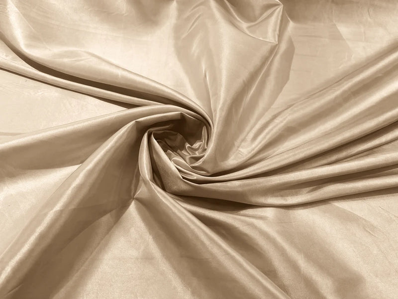 Solid Taffeta Fabric - Champagne - 58" Taffeta Fabric for Crafts, Dresses, Costumes Sold by Yard