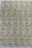 Flower Plant Sequins Fabric - Champagne - Embroidered Sequins On Flower Pattern Lace By Yard
