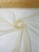 Illusion Mesh Fabric -  Champagne - 60" Illusion Mesh Sheer Fabric Sold By The Yard