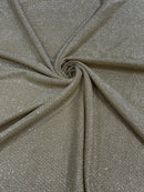 Shimmer Diamond Glitter Fabric - Champagne - Luxury Sparkle Stretch Fabric Sold By Yard