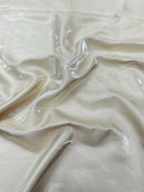 60" Crystal Liquid Satin Fabric - Water Shine Ultra Glossy Shimmer Reflective Bridal Satin Fabric By Yard