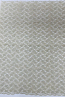 Pearls and Sequins Floral Fabric - Champagne - Embroidered Beaded Sequins Fabric Lace By Yard