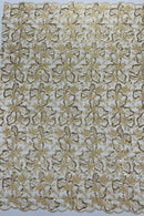 Flower Plant Sequins Fabric - Champagne - Embroidered Sequins On Flower Pattern Lace By Yard