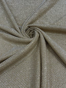 Shimmer Diamond Glitter Fabric - Champagne - Luxury Sparkle Stretch Fabric Sold By Yard