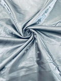 60" Crystal Liquid Satin Fabric - Water Shine Ultra Glossy Shimmer Reflective Bridal Satin Fabric By Yard