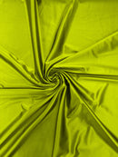 60" Shiny Heavy Satin Fabric - Chartreuse - Stretch Satin Shiny Heavy Fabric Sold By Yard
