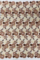 Multi-Color Guipure Lace Fabric - Coffee  - Floral Lace Fabric Sold by The Yard