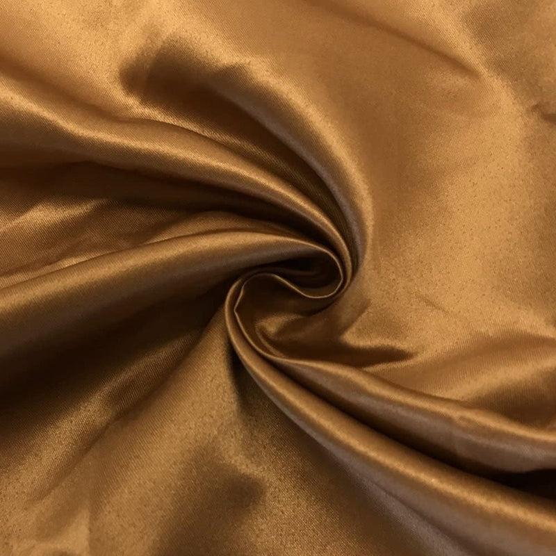 Matte L'Amour Satin - Copper - (Peau de Soie) Duchess Fabric For Bridal, Bridesmaid Dress By Yard