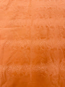 Matte Snake Skin Print Fabric - Copper - Snake Stretch Spandex Costume, Legging Fabric By Yard
