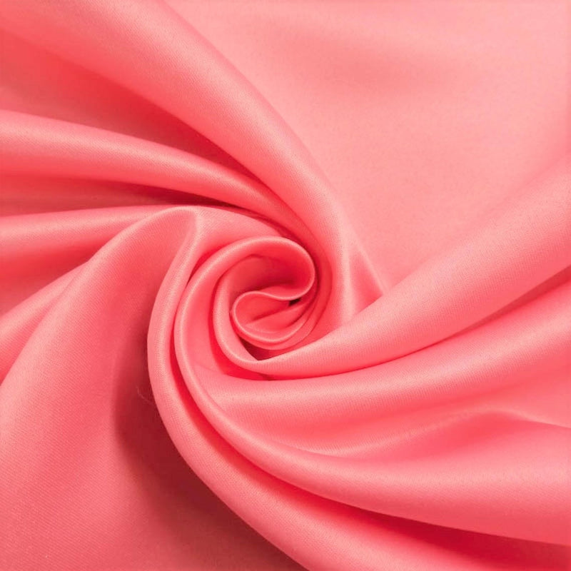 Matte L'Amour Satin - Coral - (Peau de Soie) Duchess Fabric For Bridal, Bridesmaid Dress By Yard