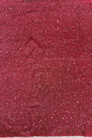Metallic Foil Sequins - Coral - 2 Way Stretch Spandex with 5mm Sequins Fabric by yard