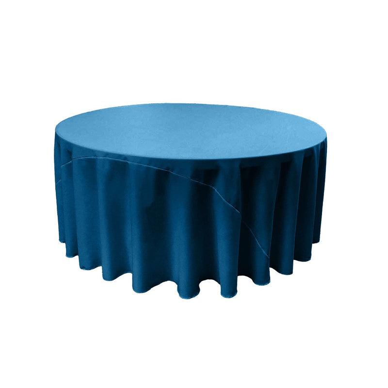 90" Solid Round Drape Tablecloth - 3 Part Stitched Round Full Table Cover Available in Different Sizes (84 Colors)