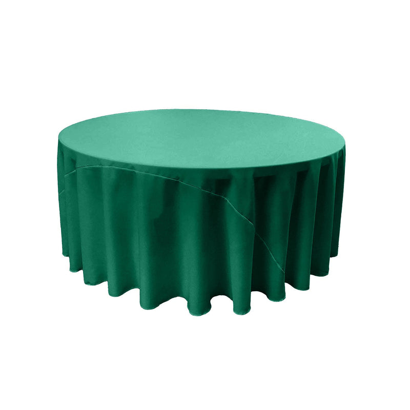 120" Solid Round Drape Tablecloth - 3 Part Stitched Round Full Table Cover Available in Different Sizes (84 Colors)