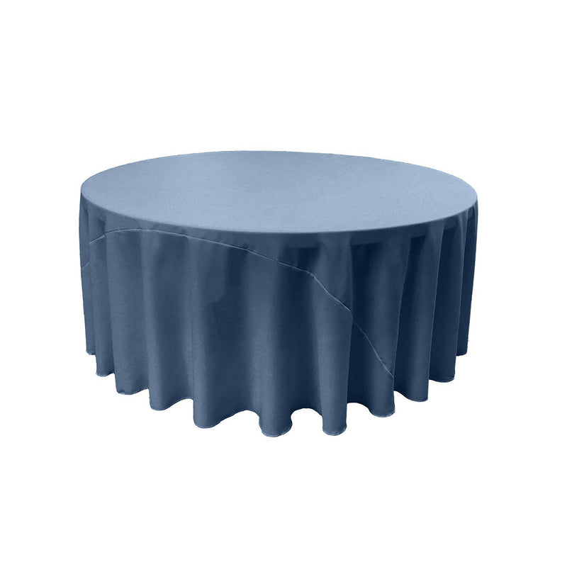 90" Solid Round Drape Tablecloth - 3 Part Stitched Round Full Table Cover Available in Different Sizes (84 Colors)