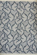 Coppen Blue Beaded Fabric by yard, Bridal beaded, Damask Pattern Beads and Sequins