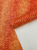 Shiny 3D Snake Embossed Vinyl Fabric By The Yard, 2 Tone Snake Skin Vinyl-faux Leather-3D Scales Vinyl Leather Upholstery