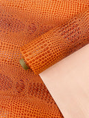 Gator 3D Embossed Vinyl Fabric Faux Fake Leather Vinyl Fabric, Embossed Crocodile Fabric By The Yard Upholstery Purses Shoes