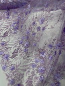 Glitter Floral Mesh, Glitter 3D Flower Sequin Fabric, Wedding Dresses & Quinseñera