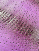 Purple Ostrich Gator Embossed Vinyl Fabric By The Yard, Crocodile Ostrich Vinyl Leather Upholstery