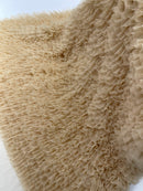 Champagne Tulle Ruffle Fabric, 60" Wide Waves - Prom Dress Wedding & Decoration