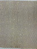 Diamond Net Sequins Fabric - Dark Gold - Geometric Diamond Net Design on Mesh Lace Fabric By Yard