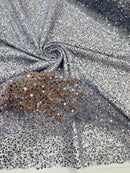 Beaded Sequins Pearl Fabric - Dark Grape -  Embroidered Pearl Beads and Sequins on Lace By Yard