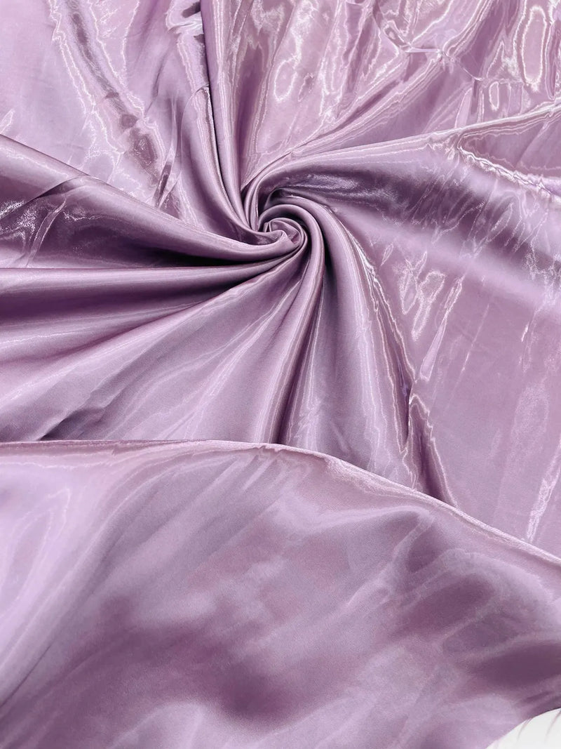 60" Crystal Liquid Satin Fabric - Water Shine Ultra Glossy Shimmer Reflective Bridal Satin Fabric By Yard