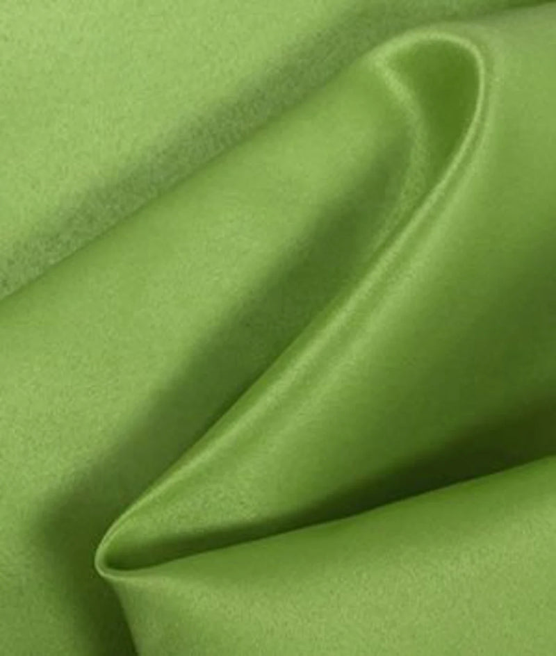 Matte L'Amour Satin - Dark Lime - (Peau de Soie) Duchess Fabric For Bridal, Bridesmaid Dress By Yard