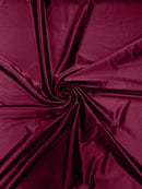 60" Shiny Heavy Satin Fabric - Dark Magenta - Stretch Satin Shiny Heavy Fabric Sold By Yard