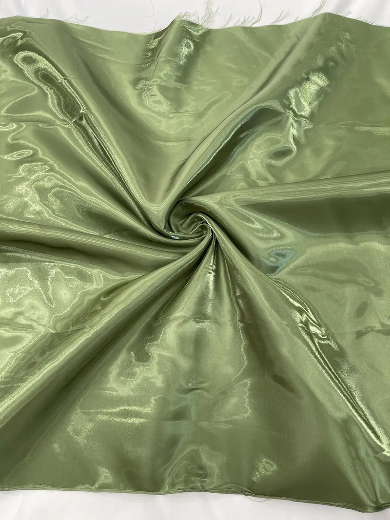 60" Crystal Liquid Satin Fabric - Water Shine Ultra Glossy Shimmer Reflective Bridal Satin Fabric By Yard