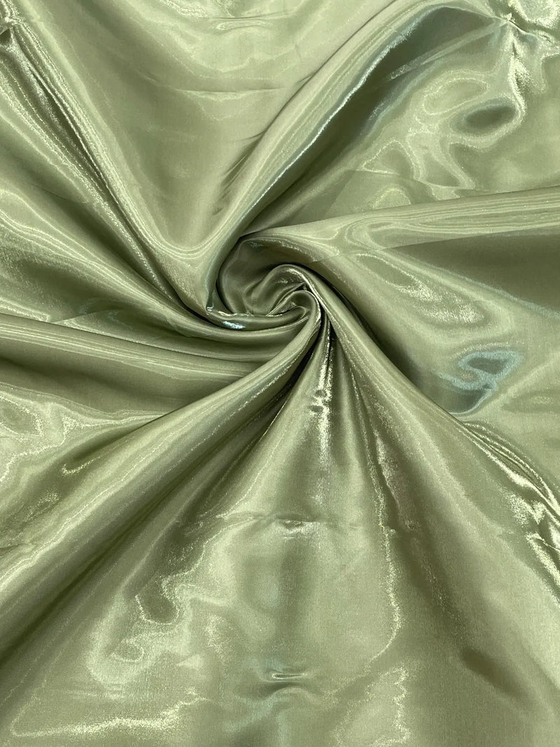 60" Crystal Liquid Satin Fabric - Water Shine Ultra Glossy Shimmer Reflective Bridal Satin Fabric By Yard