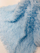 Baby Blue Tulle Ruffle Fabric, 60" Wide Waves - Prom Dress Wedding & Decoration