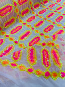 Multi Color Iridescent Sequin Fabric - Holographic - 4 Way Stretch Lace Sequin By Yard