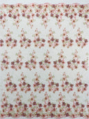 Multi Color 3D Floral Design Sold by the yard