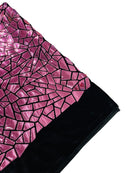 Mirror Sequins Velvet - Dusty Pink - Shiny Mirror Cut Sequins on Velvet By Yard