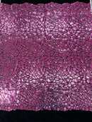 Mirror Sequins Velvet - Dusty Pink - Shiny Mirror Cut Sequins on Velvet By Yard