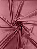 60" Shiny Heavy Satin Fabric - Dusty Rose - Stretch Satin Shiny Heavy Fabric Sold By Yard
