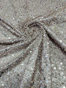 Pearl Sequins Heavy Fabric - Dusty Rose - Heavy Duty Handmade Embroidery Lace Sequins By Yard