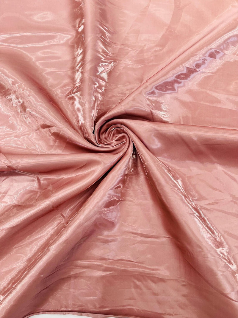 60" Crystal Liquid Satin Fabric - Water Shine Ultra Glossy Shimmer Reflective Bridal Satin Fabric By Yard