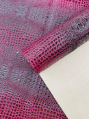 Gator 3D Embossed Vinyl Fabric Faux Fake Leather Vinyl Fabric, Embossed Crocodile Fabric By The Yard Upholstery Purses Shoes