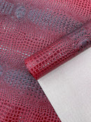 Gator 3D Embossed Vinyl Fabric Faux Fake Leather Vinyl Fabric, Embossed Crocodile Fabric By The Yard Upholstery Purses Shoes
