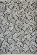 Dk Mauve Beaded Fabric by yard, Bridal beaded, Damask Pattern Beads and Sequins