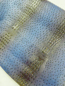 Navy Ostrich Gator Embossed Vinyl Fabric By The Yard, Crocodile Ostrich Vinyl Leather Upholstery