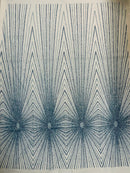 Glitter Mesh Fabric By The Yard, Glitters and Sequins Damask Geometric Glitter Fabric Decor Prom