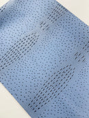 Coppen Blue Ostrich Gator Embossed Vinyl Fabric By Yard, Crocodile Ostrich Vinyl Leather Upholstery