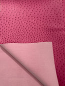 Candy Pink Ostrich Faux Leather Upholstery By The Yard, Ostrich Embossed Vinyl Leather 54" Wide